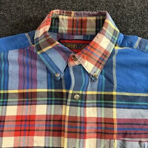 Twenty X Plaid Long Sleeve Button-Down Shirt Mens Size Large Cotton